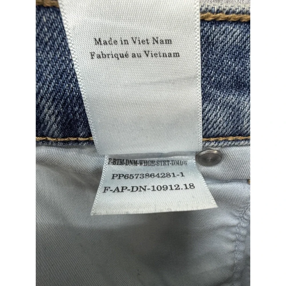Everlane‎ The Way High Jeans Womens 27R Blue Medium Wash High Rise Wide Leg Crop